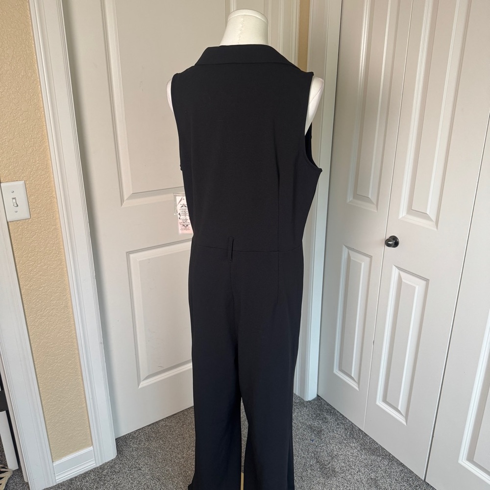 Nanette Lepore Double-Breasted Jumpsuit Black NWT $138 Size 12 Missing Belt - Picture 9 of 16